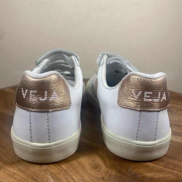 Veja Recife White Platine Womens White Bronze Size 5 Chromefree Leather Shoes - Picture 3 of 9